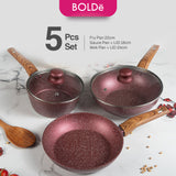 ORGANIC ROSE Cookware 5 pcs set