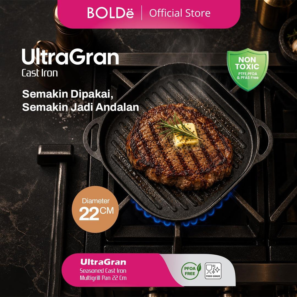 BOLDe UltraGran Cast Iron Multi Grill 22 cm