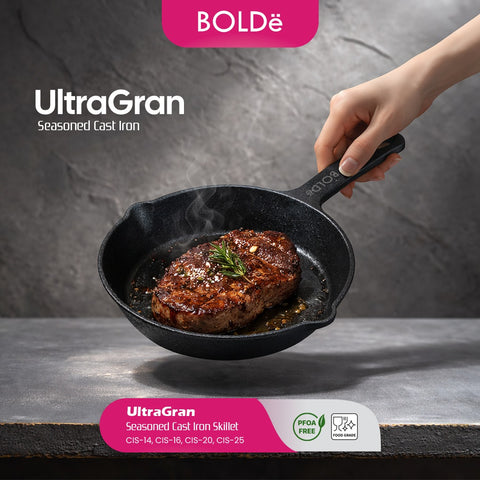 BOLDë UltraGran Cast Iron Skillet