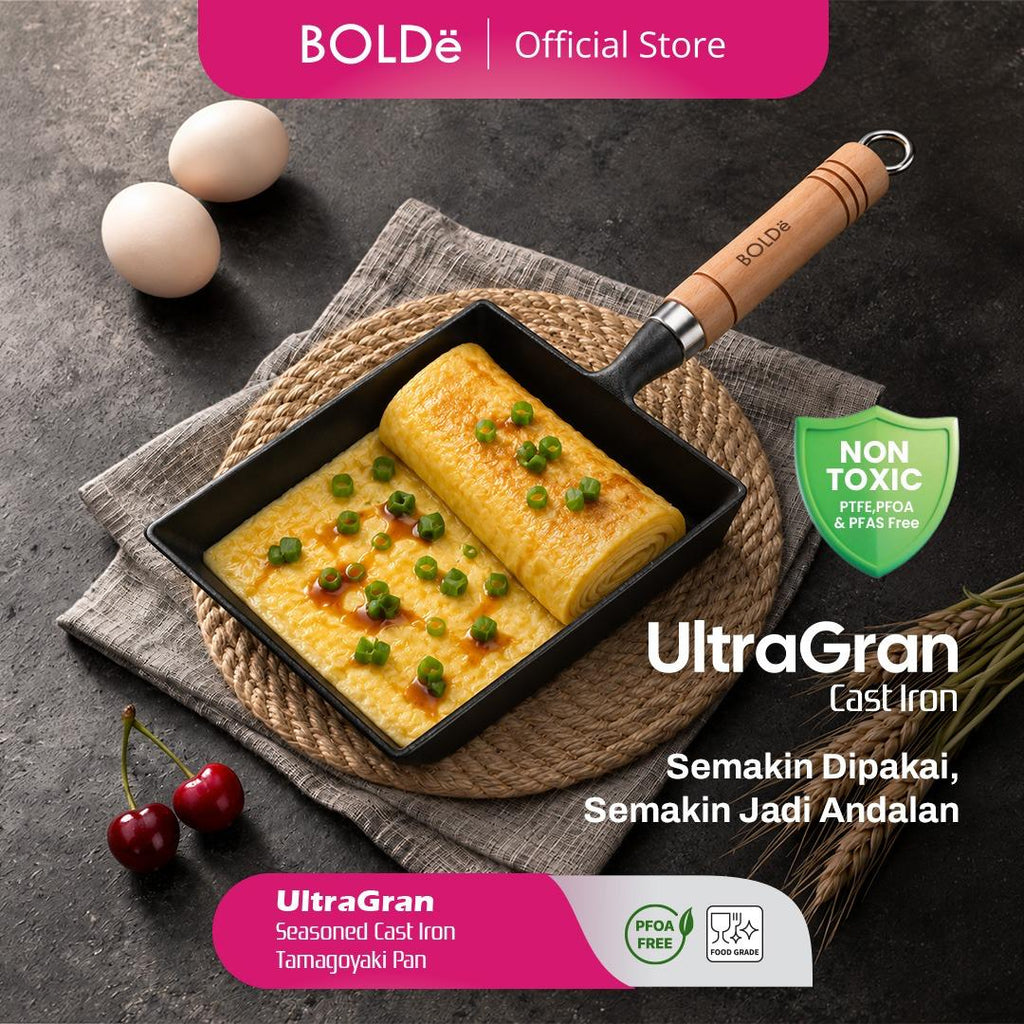BOLDe UltraGran Cast Iron Tamagoyaki Pan 18 cm