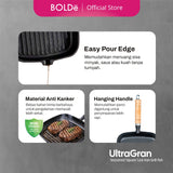 BOLDë UltraGran Cast Iron Square Grill Pan 22cm