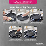 BOLDë UltraGran Cast Iron Square Grill Pan 22cm