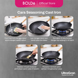 BOLDë UltraGran Cast Iron Wok 32cm