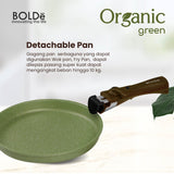 Organic Green Foresta Granite Detachable Series Set (Panci Serbaguna)