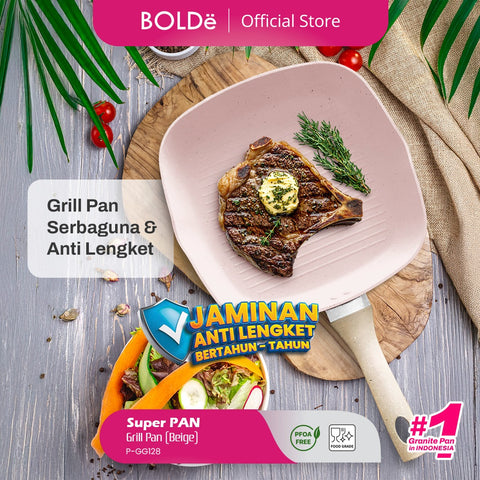 Grill PAN 28 cm, Granite Beige Series