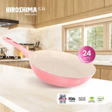 Hiroshima White Series Wok Pan 24cm