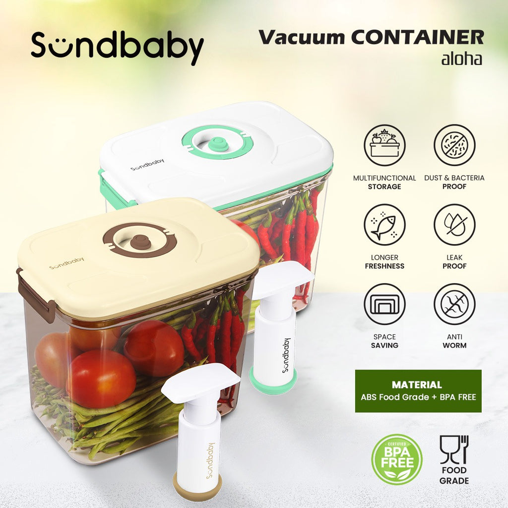 Sundbaby Smart Vacuum Container - Aloha (Box Penyimpanan Makanan) 4.6 Liter