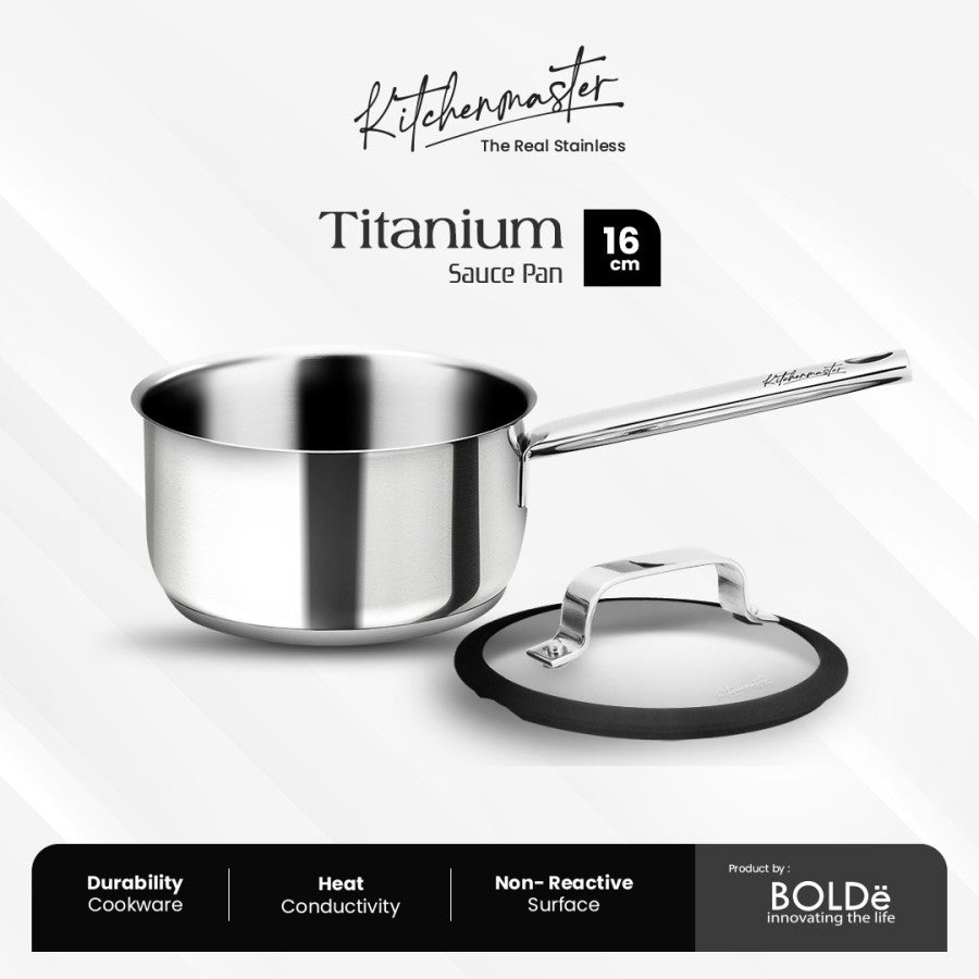 a Kitchen Master Stainless Steel Cookware -  Saucepan 16 cm