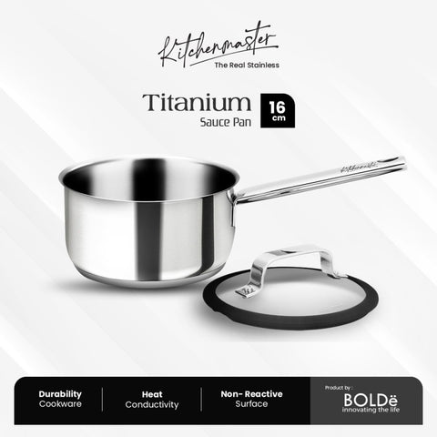 a Kitchen Master Stainless Steel Cookware -  Saucepan 16 cm