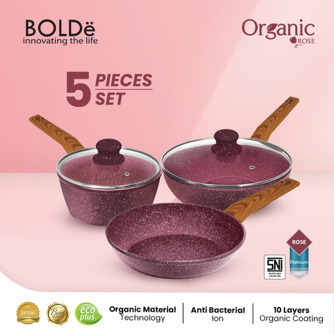 ORGANIC ROSE Cookware 5 pcs set