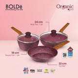 ORGANIC ROSE Cookware 5 pcs set