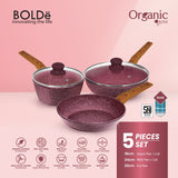 ORGANIC ROSE Cookware 5 pcs set