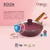 ORGANIC ROSE WOK 24 cm + Lid