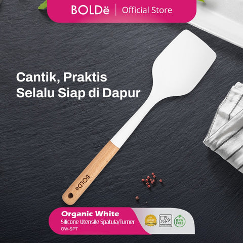 BOLDe Organic White Utensil Turner / Spatula