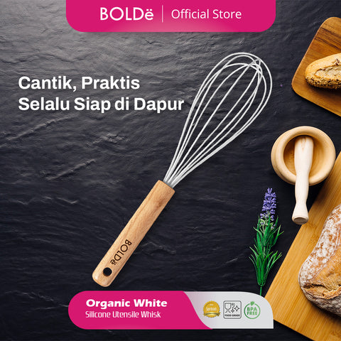 BOLDe Organic White Utensil Whisk
