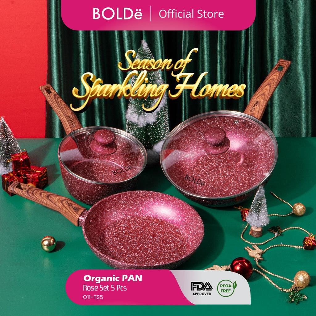 ORGANIC ROSE Cookware 5 pcs set