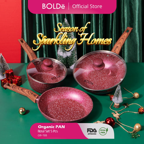 ORGANIC ROSE Cookware 5 pcs set