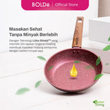 Organic Rose 3pcs set Fry Pan 22 + Wok 24