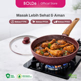 Organic Rose 3pcs set Fry Pan 22 + Wok 24