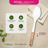 Organic White Silicone Utensil Cooking Spoon