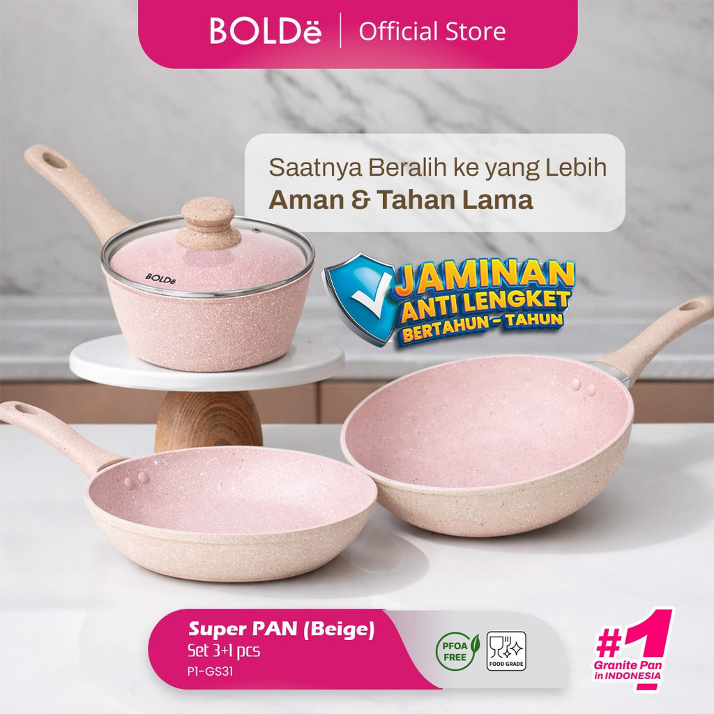 Super PAN Granite 3+1 pcs Sets BEIGE
