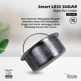 a BOLDe Smart Less Sugar Digital Rice Cooker 1L
