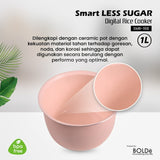 a BOLDe Smart Less Sugar Digital Rice Cooker 1L