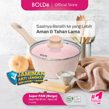 Sauce PAN 18 cm + glass lid, Granite Beige