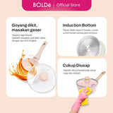 Sauce PAN 18 cm + glass lid, Granite Beige