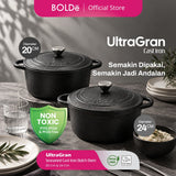 BOLDe UltraGran Seasoned Cast Iron Dutch Oven 20 cm & 24 cm