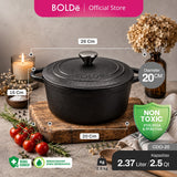 BOLDe UltraGran Seasoned Cast Iron Dutch Oven 20 cm & 24 cm