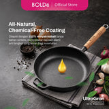 BOLDe UltraGran Cast Iron Flat Pan Wooden Handle 25 cm