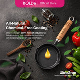 BOLDe UltraGran Cast Iron Skillet Wooden Handle 15 cm