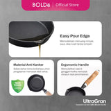 BOLDe UltraGran Cast Iron Skillet Wooden Handle 15 cm