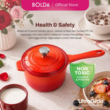 BOLDe UltraGran Enameled Cast Iron Milk Pot 16 cm + Lid