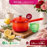 BOLDe UltraGran Enameled Cast Iron Milk Pot 16 cm + Lid