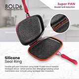 Super PAN Granite 32 cm Double Grill PAN INDUKSI