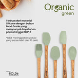 Organic Green Baked Silicone Utensil 5pcs set (Baking Set)