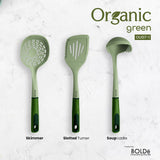 a Organic Green Silicone Utensils 7pcs Set