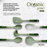 a Organic Green Silicone Utensils 7pcs Set