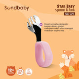 Sundbaby Stainless Steel Star Baby Spoon & Fork