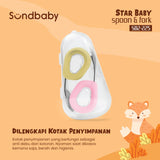 Sundbaby Stainless Steel Star Baby Spoon & Fork