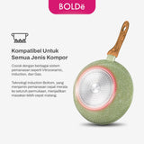 Organic Green 3pcs set Fry Pan 22 + Wok 24