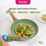 Organic Green 3pcs set Fry Pan 22 + Wok 24