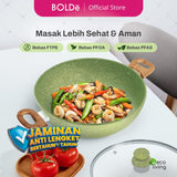 Organic Green 2-Ear Wok 24 cm + LID