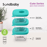 Sundbaby Cute Baby Glass Food Container (3 pcs set)