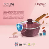 ORGANIC ROSE Sauce Pan 18 cm + Lid