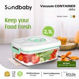 Sundbaby Smart Vacuum Container - Aloha (Box Penyimpanan Makanan) 2.1 Liter