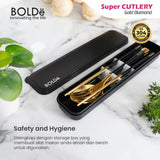 BOLDe Super Cutlery Gold Diamond Set 4pcs