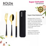 BOLDe Super Cutlery Gold Diamond Set 4pcs